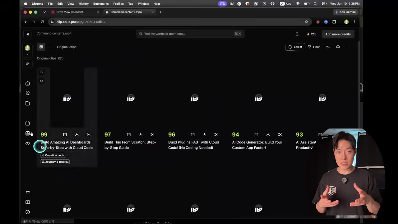 Comparing Descript and Opus subscription cutting tools against a Claude Code multi-pass cut of the same footage